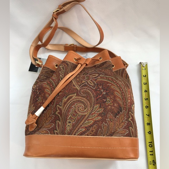 GiANI BERNINI Satchel Purse Color Beige/ Brown - Picture 6 of 11